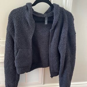 SKIMS cozy knit zip up hoodie